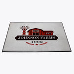 Personalized Red Barn Farmhouse Door Rug | Front Doormat - Deja Blue Studios