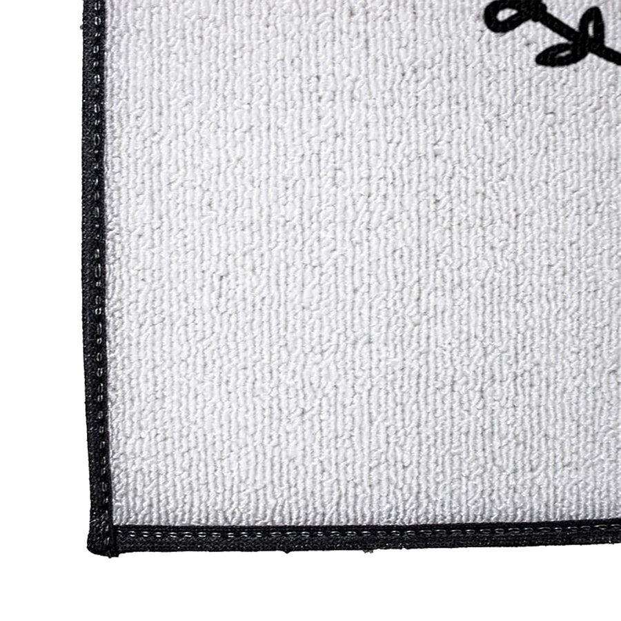 Personalized Black and White Chicken Farmhouse Door Rug | Front Doormat - Deja Blue Studios