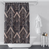 Modern Art Deco Shower Curtain | Geometric Pattern Bathroom Decor - Deja Blue Studios