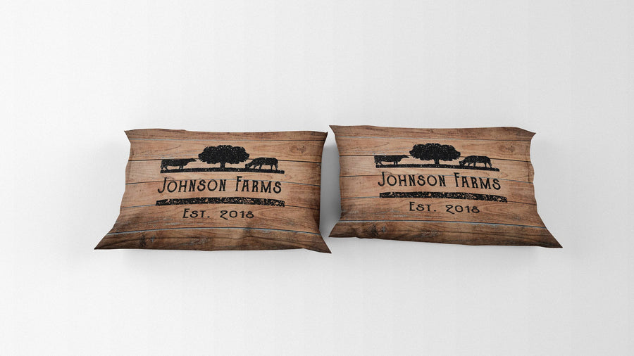 Personalized Angus Cow Farmhouse Bedding | Comforter or Duvet Cover - Deja Blue Studios
