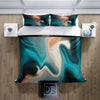 Blue and Tan Smoke Comforter or Duvet Cover | Twin, Queen, King Comforter - Deja Blue Studios