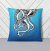 Blue Ocean Nautical Octopus Tentacles Throw Pillows | Square and Rectangle Pillows - Deja Blue Studios