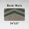 Green and Brown Rustic Chevron Pattern Shower Curtain - Deja Blue Studios