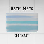 Light Color Blue Stroke Stripes Shower Curtain - Deja Blue Studios