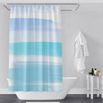 Light Color Blue Stroke Stripes Shower Curtain - Deja Blue Studios