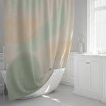 Green and Beige Whimsical Abstract Shower Curtain - Deja Blue Studios