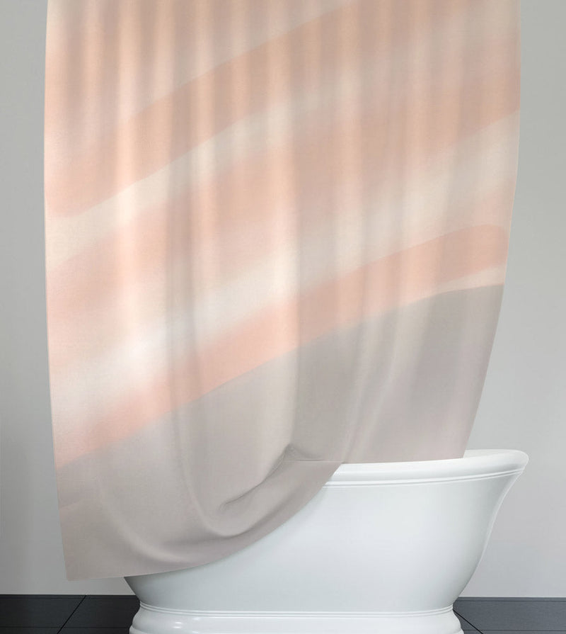 Pink and Gray Whimsical Abstract Shower Curtain - Deja Blue Studios
