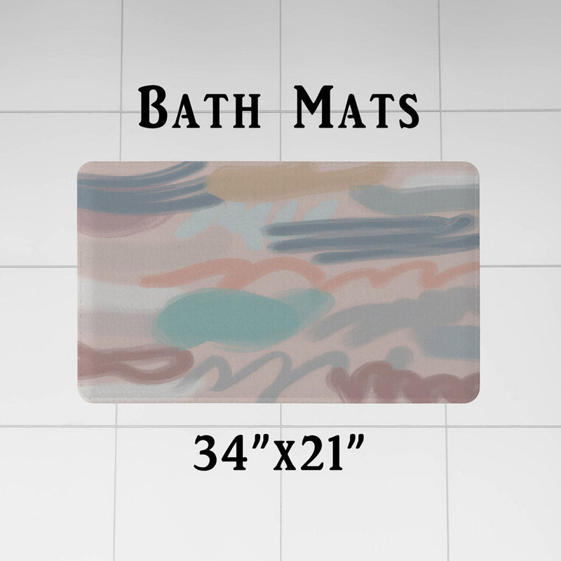 Whimsical Shower Curtain - Multi Color Abstract Squiggles - Deja Blue Studios