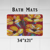 Floral Shower Curtain - Red and Yellow Color Large Flower Contemporary Print - Deja Blue Studios