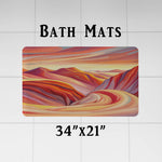 Abstract Shower Curtain - Red and Brown Abstract Desert Scene - Deja Blue Studios