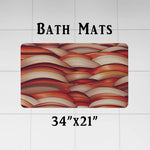 Abstract Red and Beige Bohemian Hills Shower Curtain - Deja Blue Studios