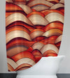 Abstract Red and Beige Bohemian Hills Shower Curtain - Deja Blue Studios