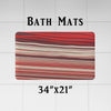 Striped Shower Curtain - Red, White and Pink Horizontal Abstract Stripes - Deja Blue Studios