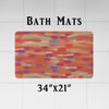 Whimsical Bohemian Shower Curtain - Abstract Red and Beige Swiped Stripes - Deja Blue Studios