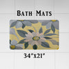 Painted Floral Shower Curtain - Yellow and Gray Simple Flower Print - Deja Blue Studios