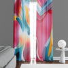 Abstract Window Curtain - Pink, Blue, and Orange Watercolor - Deja Blue Studios