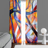 Abstract Window Curtain - Stained Glass Abstract Branches - Deja Blue Studios