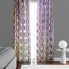 Abstract Window Curtains - Boho Purple Striped Pattern - Deja Blue Studios