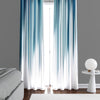 Abstract Striped Window Curtains - Blue and White Falling Rain Stripes - Deja Blue Studios