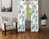 Chic Window Curtains - Green and Purple Abstract Leaf Style Print - Deja Blue Studios