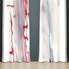 Abstract Splatter Window Curtains - Red and White Watercolor Splatter Stripes - Deja Blue Studios