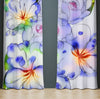 Floral Window Curtain - Purple Watercolor Florals - Deja Blue Studios