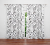 Abstract Window Curtain - Black and White Criss Cross - Deja Blue Studios