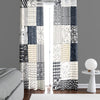 Checkered Window Curtain - Black and White Abstract Pattern - Deja Blue Studios
