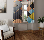 Abstract Window Curtain - Multi Colored Mermaid Scales - Deja Blue Studios