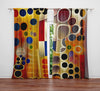 Abstract Window Curtain - Multi Colored Oil on Water Dots - Deja Blue Studios