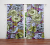 Floral Window Curtain - Yellow and White Rose Bouquet - Deja Blue Studios