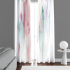 Watercolor Window Curtain - Pastel Rainbow Paint Stripes - Deja Blue Studios