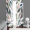 Floral Window Curtain - Watercolor Abstract Leaves - Deja Blue Studios