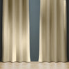 Solid Window Curtain - Faux Gold Plate Shiny Pattern - Deja Blue Studios