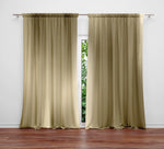 Solid Window Curtain - Faux Gold Plate Shiny Pattern - Deja Blue Studios