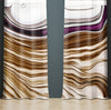 Abstract Window Curtain - Purple and Tan Wavy Sand Dunes - Deja Blue Studios