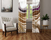 Abstract Window Curtain - Purple and Tan Wavy Sand Dunes - Deja Blue Studios