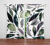 Floral Window Curtain - Green and Purple Spring Forest Floor - Deja Blue Studios