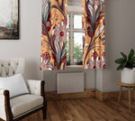 Paisley Window Curtain - Burnt Orange Abstract Paisley Pattern - Deja Blue Studios