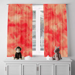 Abstract Window Curtain - Orange Smoky Pattern - Deja Blue Studios