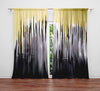 Abstract Window Curtain - Gold and Gray Spiky Ombre - Deja Blue Studios