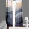 Abstract Window Curtain - Gray and Tan Sand Dunes - Deja Blue Studios