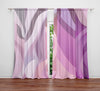 Abstract Window Curtain - Pink and Purple Wavy Trees - Deja Blue Studios