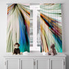 Abstract Window Curtain - Rainbow Watercolor Explosion - Deja Blue Studios