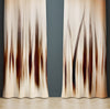Abstract Window Curtain - Orange and Beige Autumn Branches - Deja Blue Studios