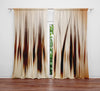 Abstract Window Curtain - Orange and Beige Autumn Branches - Deja Blue Studios