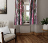 Striped Window Curtain - Pink and Green Watercolor Stripes - Deja Blue Studios