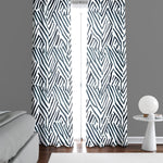 Abstract Window Curtain - Watercolor Black and White Cross Hatch Pattern - Deja Blue Studios